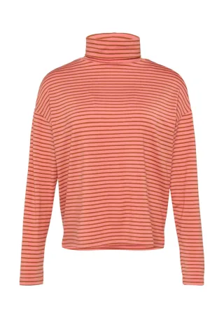 s.Oliver Red Label - Gestreiftes Langarmshirt im Relaxed Fit rot - Gr. - 36