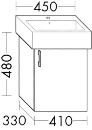 Burgbad Waschtischunterschrank Sys30 PG2 Echo 480x410x330 Eiche Dekor Urban, WWLZ041LF5329 WWLZ041LF5329