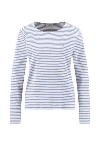 FYNCH-HATTON - LONGSLEEVE STRIPE STRUCTURE cornflower blue - Gr. - S