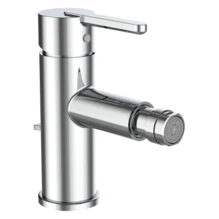 LAUFEN Bidetarmatur Lua Ausladung 110 mm Festauslauf, mit Ablaufventil, chrom H3410810041141