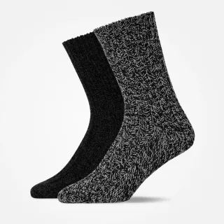SNOCKS - Norwegian Socks black/grey - Gr. - 40.5