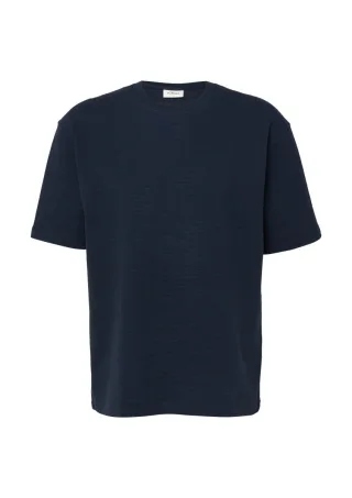 s.Oliver Red Label - Hochwertiges T-Shirt mit Waffelstruktur im Modern Fit blau - Gr. - 3XL