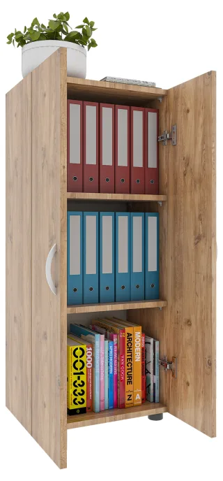 VCM Aktenschrank "Büroschrank Bücher Ordner Aktenschrank Ulas 3fach" 1 Stk. tlg.