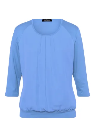 FRANK WALDER - Blusenshirt NOS mit doppeltem Vorderteil smokey blue - Gr. - 44