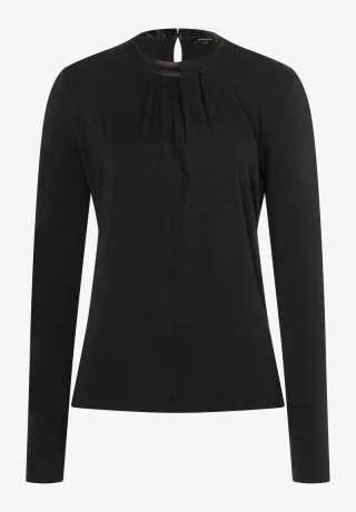 MORE & MORE - Abendliches Langarmshirt schwarz - Gr. - 36