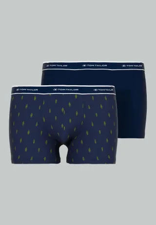 TOM TAILOR BODYWEAR - TOM TAILOR Herren Hip Pants 2er Pack blau-dunkel-multicolor1 - Gr. - M