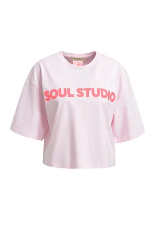 Smith&Soul - Boxy Cropped T-Shirt Soul Studio candy - Gr. - XS