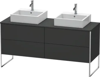 Duravit XSquare Konsolenwaschtischunterbau bodenstehend Graphit Supermatt 1600x548x778 mm - XS4927B8 XS4927B8080