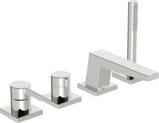Hansa Wannenarmatur Unterputz HANSALOFT 5775 Ros. eckig 1-strahlig 75x75 mm chr 57752483