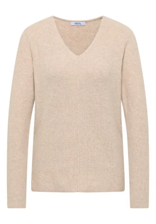 Cecil - V-Neck Pullover beige - Gr. - L