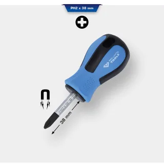Brilliant Tools Schraubendreher, PH Phillips, PH2 x 38 mm, kurze Form - BT031032