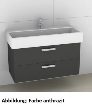 Artiqua 415 Waschtischunterschrank für Living City 818437 Eiche Weiß quer NB, 415-WU2L-L11-7185-440 415-WU2L-L11-7185-440