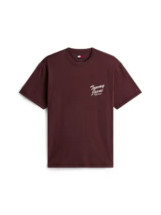 Tommy Jeans - Relaxed Fit Rundhals-T-Shirt mit Rückengrafik braun - Gr. - S