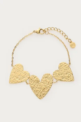 My Jewellery - Armband mit Herzen gold - Gr. - OS