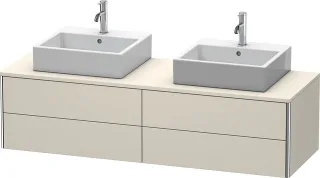 Duravit XSquare Konsolenwaschtischunterbau wandhängend Taupe Matt 1600x548x400 mm - XS4917B9191 XS4917B9191
