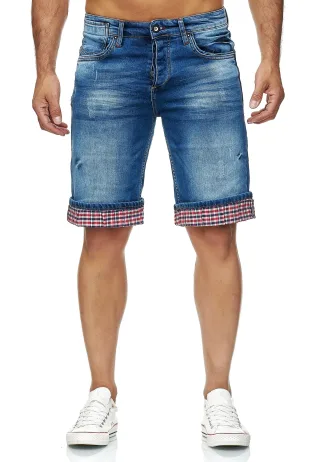 Rusty Neal Shorts "Satto" mit kariertem Umschlag