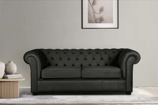 Home affaire 3-Sitzer "CHARENTE, optionale Schlafsofa, Chesterfield-Sofa, Bettfunktion" mit edler Knopfheftung und typischen Armlehnen, B/T/H 198/89/74 cm