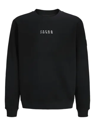 JACK&JONES - JCOPOINT SWEAT BADGE CREW NECK BF JNR black - Gr. - 140