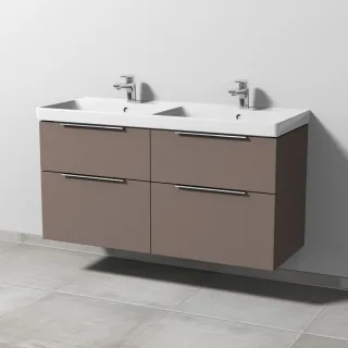 Sanipa 3way Waschtischunterbau zu Villeroy & Boch Avento Waschtisch mit 4 Auszügen, Taupe-Matt UP6251T