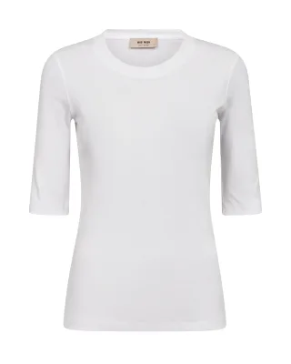 MOS MOSH - MMMali O-neck 3/4 Sleeve Tee white - Gr. - XL