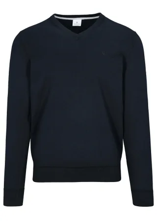 BASEFIELD - V Pullover night blue - Gr. - L