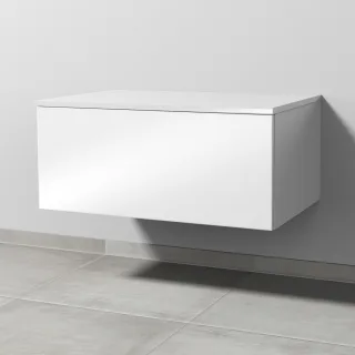Sanipa Anbau-/Solitärschrank mit Auszug 2morrow (P2235) 340x800x520 Weiß-Glanz, P223578 P223578