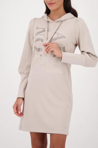 monari - Kleid mit Kapuze lattemacchiato - Gr. - 34