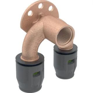 Geberit PushFit Doppelanschlusswinkel 90Gr 651274001