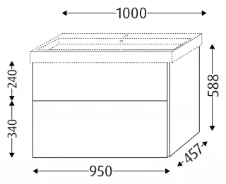Sanipa Waschtischunterbau mit Auszügen 3way BR51522