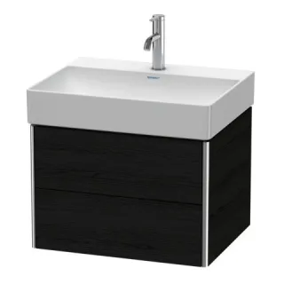 Duravit XSquare Waschtischunterbau wandhängend Eiche Schwarz Matt 584x460x397 mm - XS416101616 XS416101616