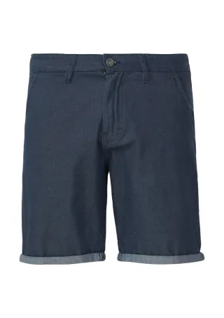 Q/S designed by - John: Chino mit fixiertem Turn-up blau - Gr. - 29