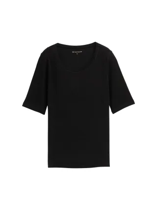 Tom Tailor - Basic T-Shirt deep black - Gr. - L