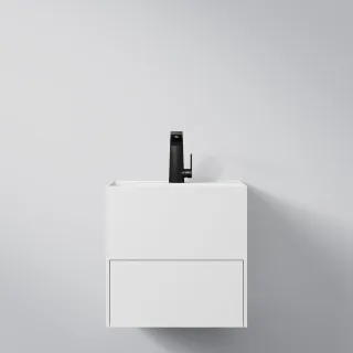 Steinberg Serie 443 Waschtisch Wandwaschtisch aus Mineo Stone, matt white, 443 7190 W 443 7190 W