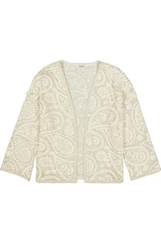 Garcia - Strickjacke weiß - Gr. - S
