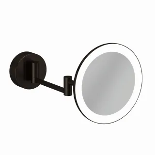 Kludi VELA R LED-Kosmetikspiegel mit Wandhalterung Brushed Gunmetal, 58995N2W 58995N2W