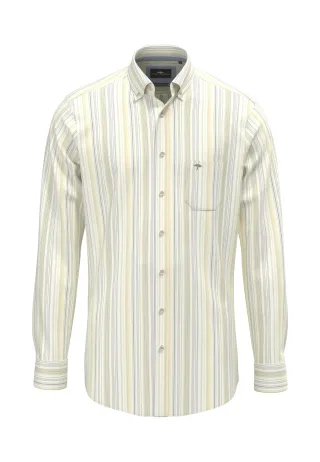 FYNCH-HATTON - Poplin Stripes, B.D., 1/1 pale yellow - Gr. - L