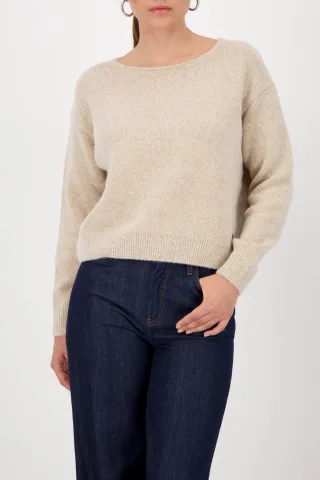 monari - Weicher Strickpullover mit Lurex cashmere - Gr. - 38
