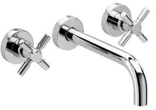 Herzbach LIVING stilo Waschtischarmatur farbset brücke auslauf 240 chrom, 14.959060.2.01 14.959060.2.01