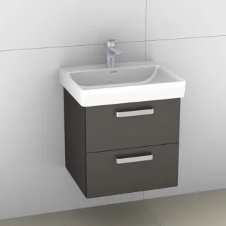 Artiqua 415 Waschtischunterschrank für Pro S 810962 Stahlgrau Metallic, 415-WU2L-L53-7141-88 415-WU2L-L53-7141-88