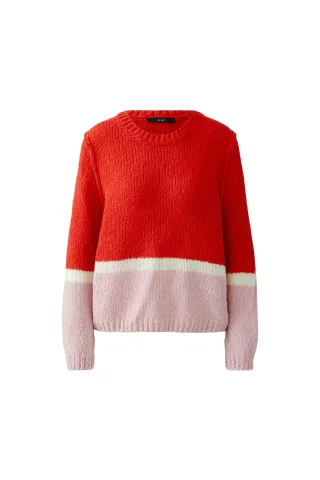 Oui - Pullover red rose - Gr. - 34