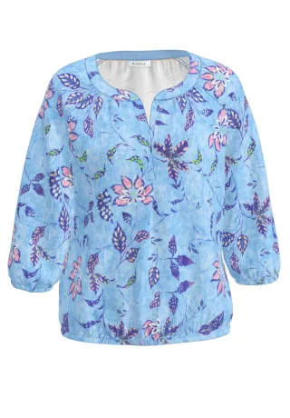 Bianca - Schlupfbluse - Rana blau - Gr. - 48