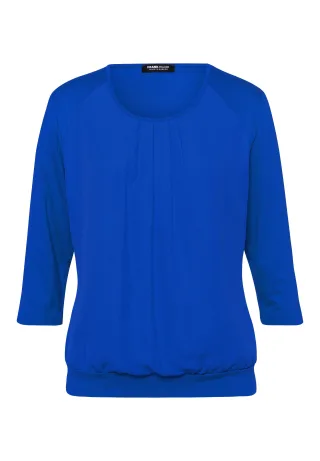 FRANK WALDER - Blusenshirt NOS mit doppeltem Vorderteil royal blau - Gr. - 38