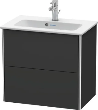 Duravit XSquare Waschtischunterbau wandhängend Graphit Supermatt 610x388x560 mm - XS416508080 XS416508080