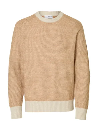 SELECTED MEN - SLMRAI LS KNIT CREW NECK NOOS - Gr. - L