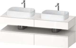 Duravit Qatego Konsolenwaschtischunterbau wandhängend Weiß Hochglanz 1600x550x600 mm - QA47790842200 QA4779084220000