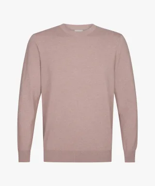 Profuomo - Rosafarbenes Luxury basic Crewneck dunkelviolett - Gr. - XL