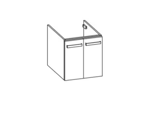 Artiqua 412 Waschtischunterschrank für Strada K0777, K0815, Sangallo Grau quer, 412-WU2T-I31-7152-43 412-WU2T-I31-7152-432