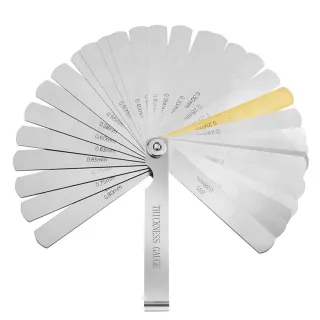 Stainless Steel Feeler Gauge Set 32 Blades Metric and Imperial 0.04mm to 0.88mm for Precise Calibration Thickness Measur