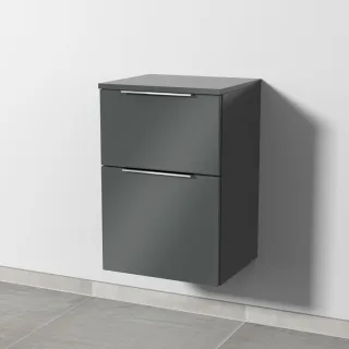 Sanipa 3way Unterschrank mit 2 Auszügen, Anthrazit-Glanz, UF14479 UF14479