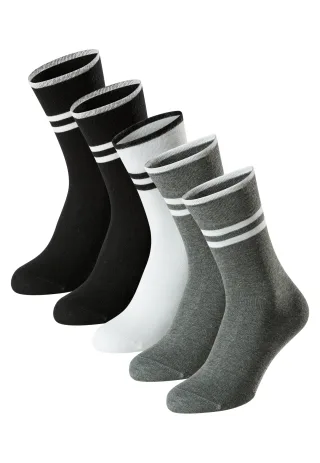 Schiesser Socken "Bluebird" 5 Paar tlg. druckfreier Bund, Fersen und Zehen handgekettelt, Cotton-Mix